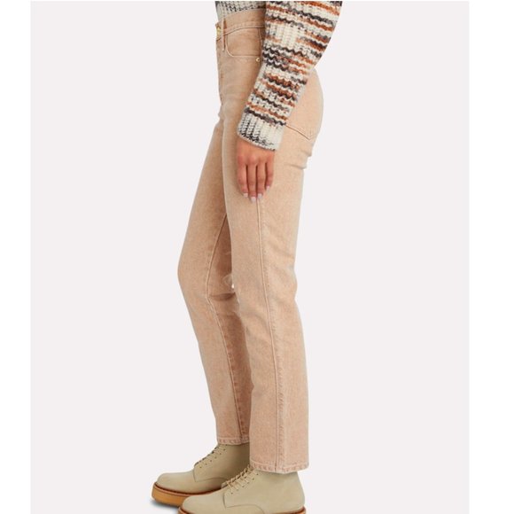 Frame Le Sylvie Slender Straight Sand Jeans - Picture 2 of 11